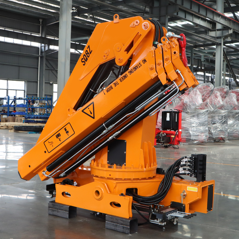 Blockbuster New Product: 8-ton Orange Knuckle Boom Crane - The Perfect Combination of Strength And Aesthetics!